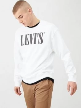 Levis Relaxed Graphic Crew Neck Sweatshirt - White