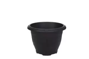 Whitefurze Venetian Round Planter, 33cm, Black