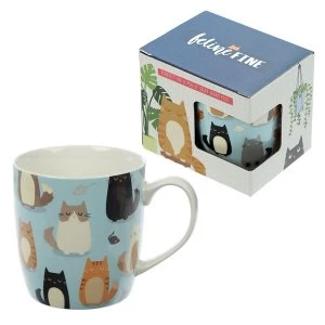 Feline Fine Cat Design New Bone China Mug