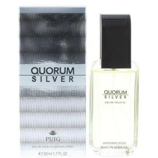 Antonio Puig Quorum Silver Eau de Toilette For Him 50ml