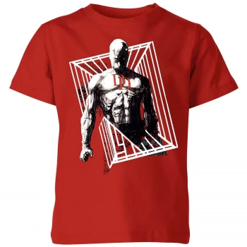 Marvel Knights Daredevil Cage Kids T-Shirt - Red - 7-8 Years