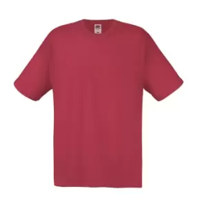 Fruit Of The Loom Mens Original Short Sleeve T-Shirt (XL) (Brick Red)