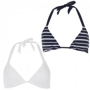 Dorina Dorina Valen 2 Pack Triangle Bikini Tops - BlueSTRIPEWHITE