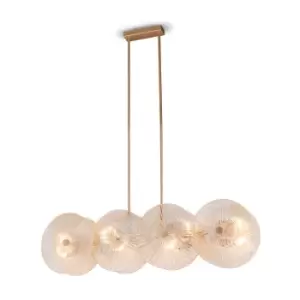 Aster Modern Pendant Ceiling Light Gold, Glass Shade