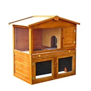 PawHut Rabbit Hutch Natural 935mm x 550 mm x 980 mm