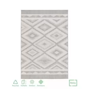 Recycled Diamond Rug - Grey - 120x170cm