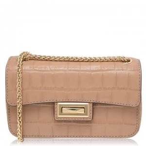 DKNY Jojo Crocodile Small Flap Over Cross Body Bag - SandCastle 7SC