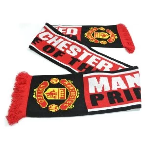 Man Utd Pride Of The North Jacquard Knit Scarf