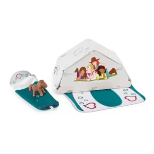 SCHLEICH Horse Club Accessoires Camping Toy Playset, Unisex, 5 to 12 Years, Multi-colour (42537)