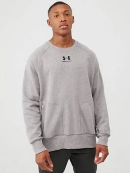 Urban Armor Gear Speckled Fleece Crew Sweat - Green/Black, Size S, Men