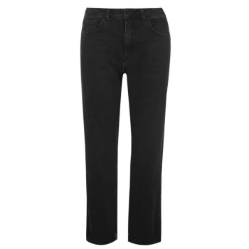 Jack Wills Maddison High Rise Straight Leg Jeans - Washed Black