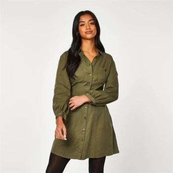 Jack Wills Windchelsea Utility Shirt Mini Dress - Green