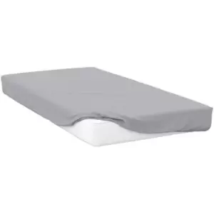 Belledorm Sateen Extra Deep Fitted Sheet (Emperor) (Platinum Grey)