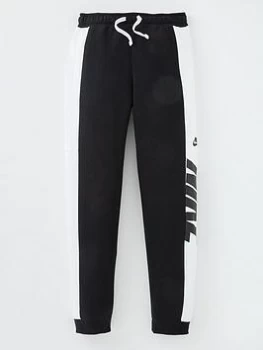 Nike Older Boys NSW Amplify Joggers - Black/White, Size S=8-10 Years