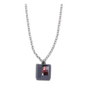 NINTENDO Super Mario Bros. Cartridge Case Pendant Necklace, Female, Silver/Grey (JE686677NTN)