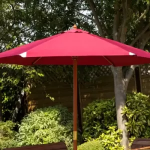 Wooden Parasol Burgundy