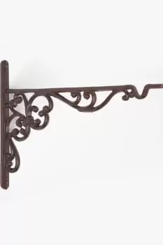 Brown Cast Iron Extra Large Hanging Basket Hook