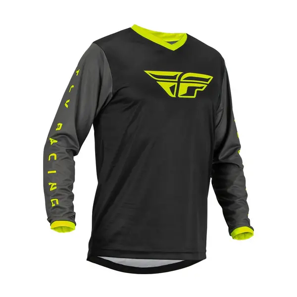 Fly Racing MX Jersey F-16 Black Grey Hi-Vis 2XL