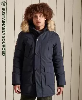 Superdry Mens Everest Parka Coat Navy / Nordic Chrome Navy - Size: L