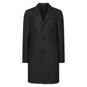 Calvin Klein Wool Blend Speckle Overcoat - Grey