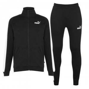 Puma Clean Fleece Tracksuit Mens - Black/White