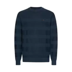 Calvin Klein Menswear Stripe Logo Chest Sweater - Blue