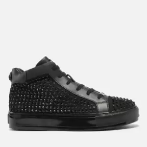 Kurt Geiger London Mens Laney Stud Hi-Top Trainers - Black - UK 9