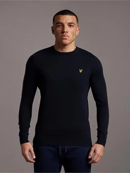 Lyle & Scott Merino Jumper, Navy, Size S, Men