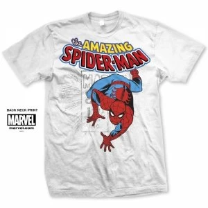 Marvel Comics Spider-Man Stamp Mens White T-Shirt X Large