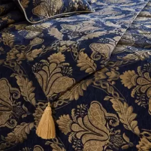 Shiraz Traditional Jacquard Bed Runner Navy