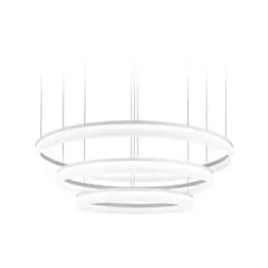 Grok Integrated LED Large Ceiling Pendant Light White