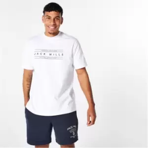 Jack Wills Rubber Logo T-Shirt - White