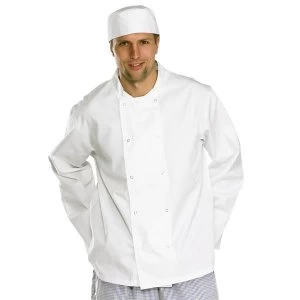 Click Workwear Chefs Jacket Long Sleeve Small White Ref CCCJLSWS Up to