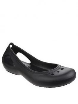 Crocs Kadee At Work Ballerina - Black, Size 4, Women