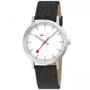 Mondaine Classic Quartz White Dial Black Textile Strap Watch A660.30360.17SBB