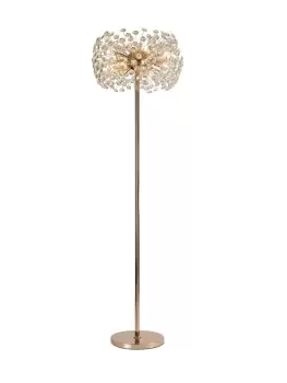 Floor Lamp 8 Light G9 French Gold, Crystal