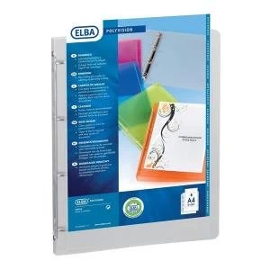 Elba Polyvision A4 Presentation Ring Binder Polypropylene 4 Ring 25mm