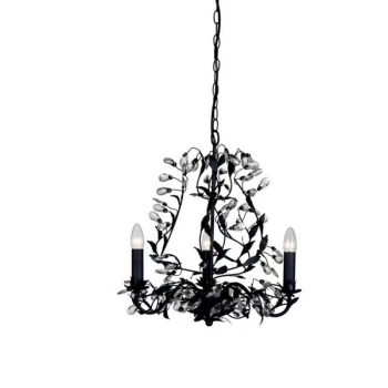 Linea Verdace Lighting - Linea Verdace Michelan 3 Light Multi Arm Chandeliers Black