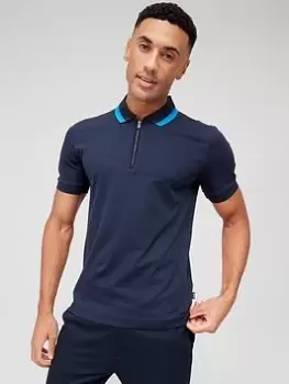 BOSS Polston 33 Slim Fit Polo Shirt - Dark Blue, Dark Blue, Size S, Men