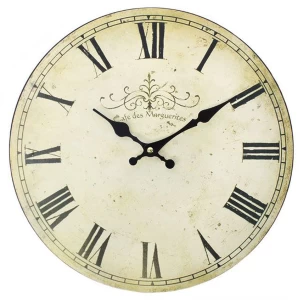 Vintage Style Cafe Des Marguerites Wall Clock