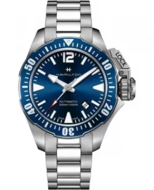 Hamilton Khaki Navy Frogman Automatic Blue Dial Mens Watch H77705145 H77705145