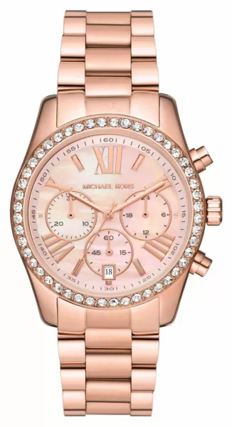 Michael Kors MK7242 Lexington Womens Rose Gold-Toned Steel Watch