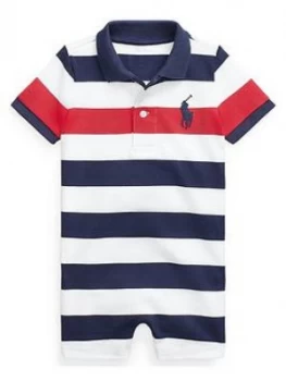 Ralph Lauren Baby Boys Stripe Shortall - Navy