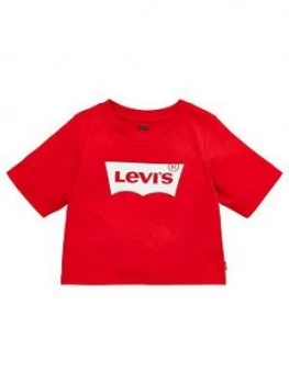 Levis Girls Short Sleeve Boxy Batwing T-Shirt - Red