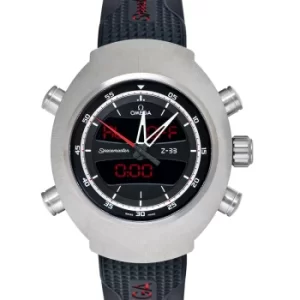 Speedmaster Spacemaster Z-33 Chronograph 43x53mm Quartz Black Dial Titanium Mens Watch