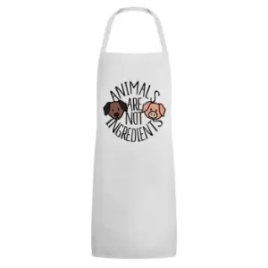 Grindstore Unisex Adult Animals Are Not Ingredients Full Apron (One Size) (White)