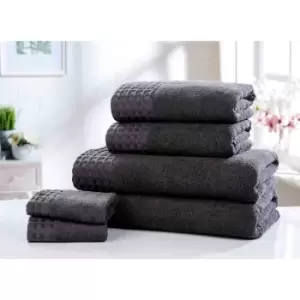 Rapport Home Furnishings Retreat 550gsm Towel Bale - 6 Piece - Charcoal