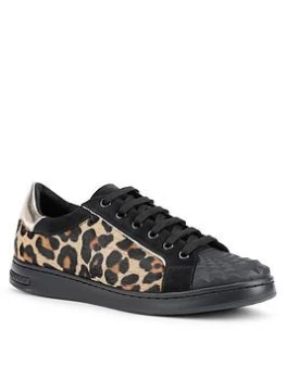 Geox Jaysen Trainers - Leopard/Black, Leopard/Black, Size 5, Women