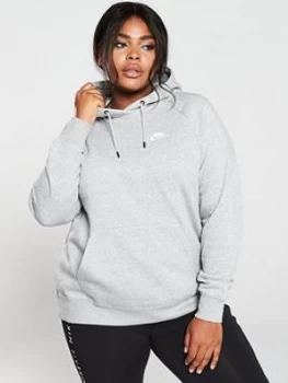 Nike NSW Essential OTH Hoodie (Curve) - Dark Grey Heather, Size 18-20=1X, Women