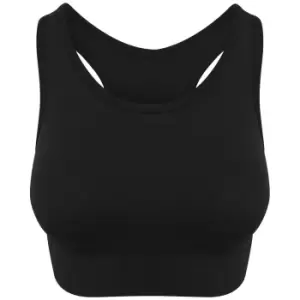 AWDis Womens/Ladies Cool Seamless Crop Top (L) (Jet Black)